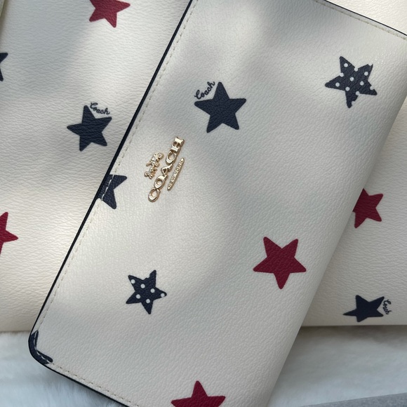 🔥🔥LAST SET Coach American Star Print Tote and Wallet NWT - Picture 2 of 15